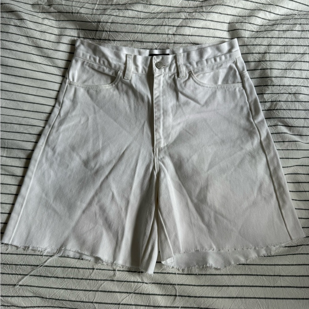 Stussy CARTER EXTRA WIDE PANT cut into shorts - NATURAL